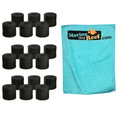 OASE BioMaster 250, 350, 600 & 850 Replacement 45ppi Carbon Pre-Filter Foam 6-Pack THREE PACK & Towel Package