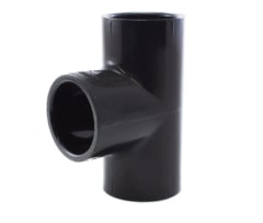 Schedule 40 PVC Tee 1-1/2" Slip x 1-1/2" Slip x 1-1/2" Slip Black