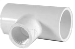 Dura Schedule 40 PVC Tee 1-1/2" Slip x 1-1/2" Slip x 1" FPT
