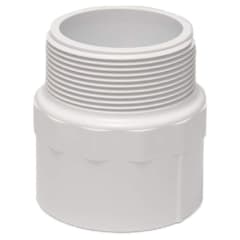 Dura Schedule 40 PVC Male Adapter 1" Slip x 1" Thread White