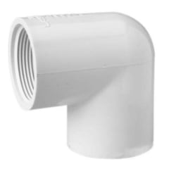 Dura Schedule 40 PVC Elbow 3/4" Slip x 3/4" FPT Thread White