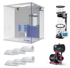 FijiCube Advanced Reef Sump 15, Simplicity 120DC Protein Skimmer,  Seltz D DC 500 GPH Pump, & Socks Package