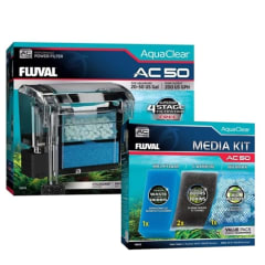 Fluval AquaClear AC50 Power Filter & Replacement Media Bundle