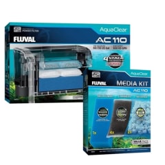 Fluval AquaClear AC110 Power Filter & Replacement Media Bundle