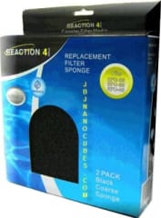 JBJ Reaction 4-Stage Canister Filter Replacement Coarse Sponge, 2-Pack