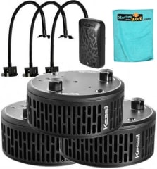 Kessil THREE A360XE Tuna Sun LED Lights, WiFi Dongle, THREE Goosenecks & Towel Package