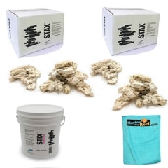 Two Little Fishies STAX Rock, 40 lb, Stix Cement, & Towel Package