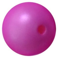 12mm matte Hot Pink acrylic faux pearl bead sold by the bead