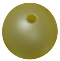 12mm matte yellow acrylic bead sold by the bead