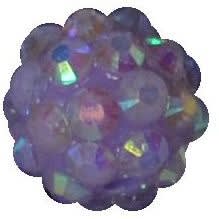 12mm Lavender Rhinestone Bubblegum Beads