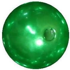 14mm Christmas Green Faux Pearl Bubblegum Beads