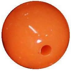 14mm Orange Acrylic Bubblegum Beads