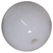 14mm White Acrylic Bubblegum Beads