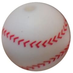 15mm Baseball Silicone Bead