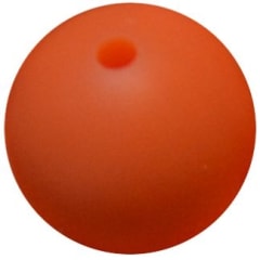 15mm Orange Silicone Bead