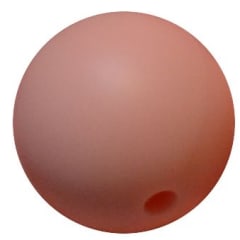 15mm Peach Silicone Bead