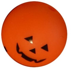 15mm Pumpkin Print Silicone Bead