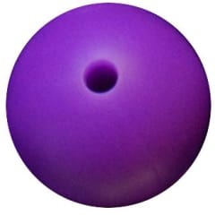 15mm Medium Purple Silicone Bead