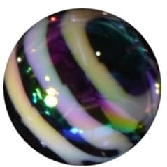 16mm Miracle Zebra Acrylic Bubblegum Beads