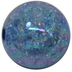 16mm Baby Blue Crackle Acrylic Bubblegum Beads