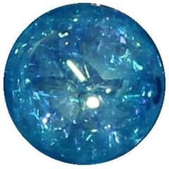 16mm Blue Crackle Acrylic Bubblegum Bead