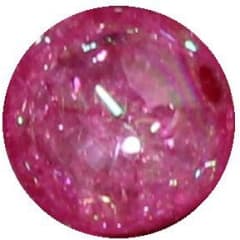 16mm Hot Pink Crackle Acrylic Bubblegum Beads