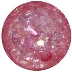 16mm Pink Crackle Acrylic Bubblegum Beads