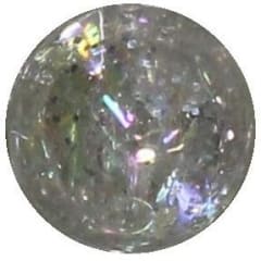 16mm Clear Glitter Acrylic Gumball Bead