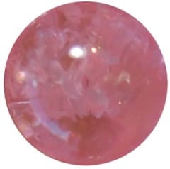 16mm Clear Pink Glitter Acrylic Gumball Bead