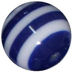 16mm Blue Stripe Resin Bubblegum Beads