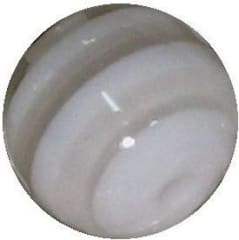 16mm White Stripe Resin Bubblegum Beads