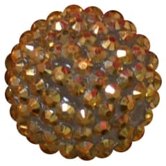 24mm Gold Metallic Resin Rhinestone Bead