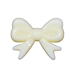 30mm Cream Bow Bubblegum Beads