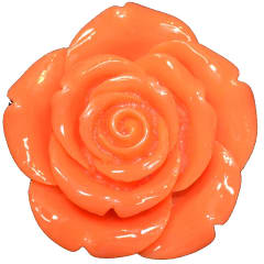 45mm Orange Resin Flower Beads
