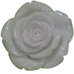 42mm White Resin Flower Bead