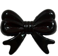 45mm Black Bow Bubblegum Beads