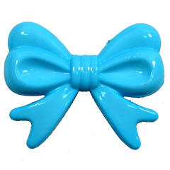 45mm Cream Bow Bubblegum Beads