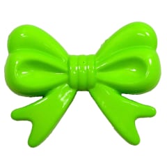 45mm Lime Green Bow Bubblegum Beads