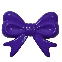 45mm Purple Bow Bubblegum Beads