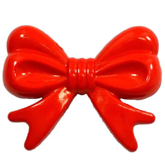 45mm Red Bow Bubblegum Beads