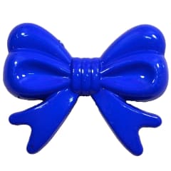 45mm Royal Blue Bow Bubblegum Beads