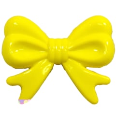 45mm Yellow Bow Bubblegum Beads