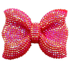 42mm x54mm Red Bling Bow Bubblegum Beads