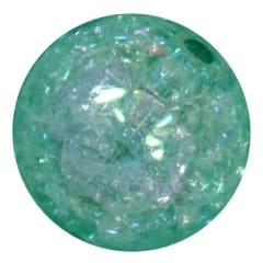 20mm Turquoise Crackle Bubblegum Bead