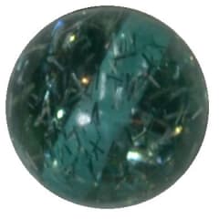 20mm Turquoise Clear Glitter Acrylic Bubblegum Beads