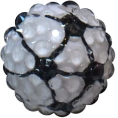 20mm Rhinestone Soccer Bubblegum Beads