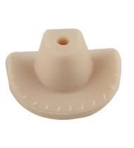 Tan Cowboy Hat 3-D Silicone Focal Bead