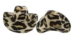 Tan Cowboy Hat 3-D Silicone Focal Bead