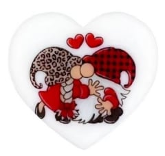 Valentine Gnome Silicone Focal Bead
