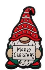 Snow Christmas Gnome Silicone Focal Bead